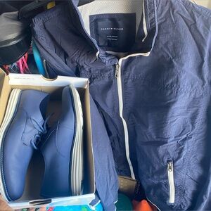 Tommy Hilfiger Blue Jacket and Shoe Combo
